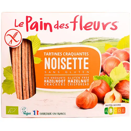 Le pain des fleurs Hasselnötsknäckebröd Ekologisk | 150 g
