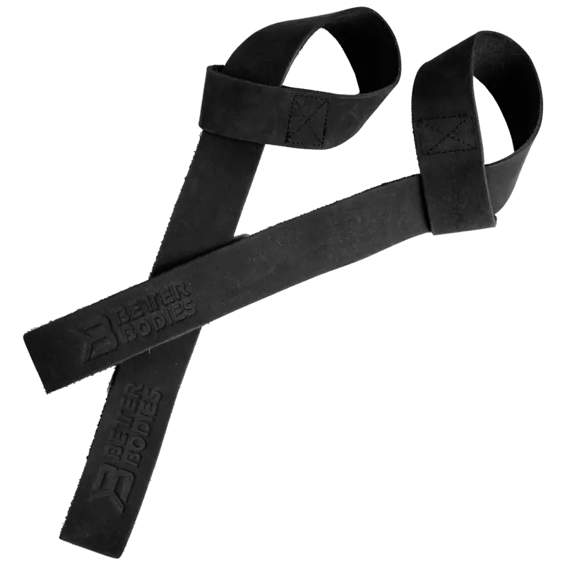 Leather Lifting Straps - Black