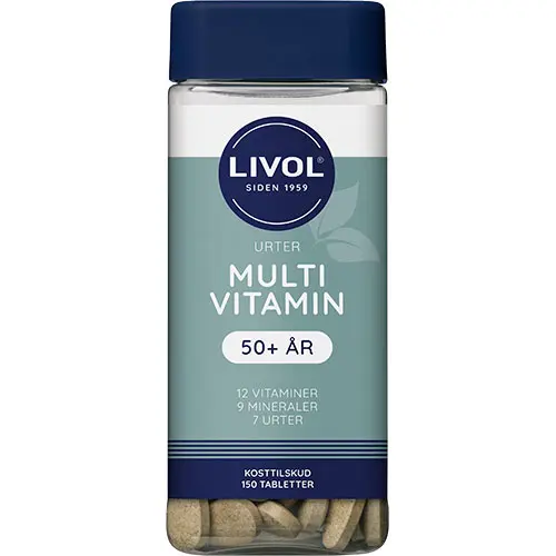 Livol Multivitamin med örter 50+ | 150 tabletter