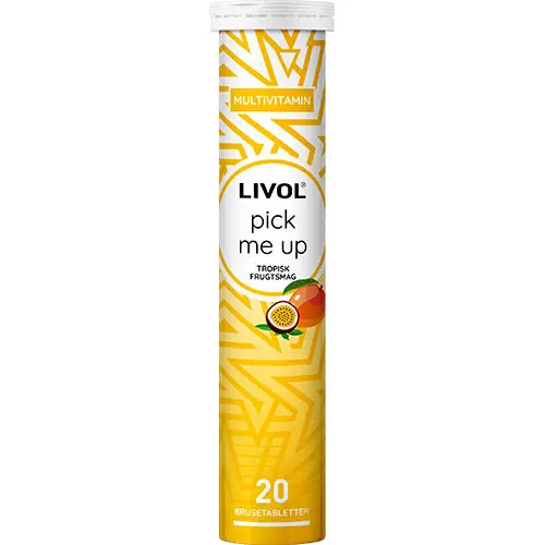 Livol Pick me up, tropisk smak | 20 tabletter