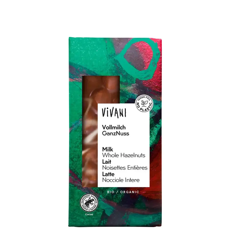 Ljus Choklad, hasselnöt, 100 g