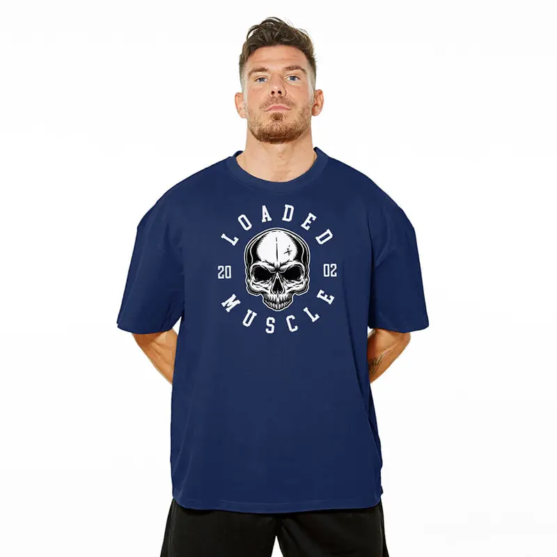 Loaded Skull OVERSIZE Tee - Navy