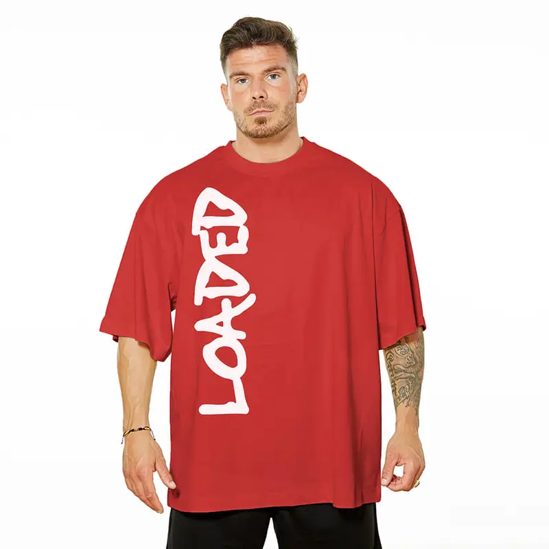 Loaded XL Logo OVERSIZE Tee - Red