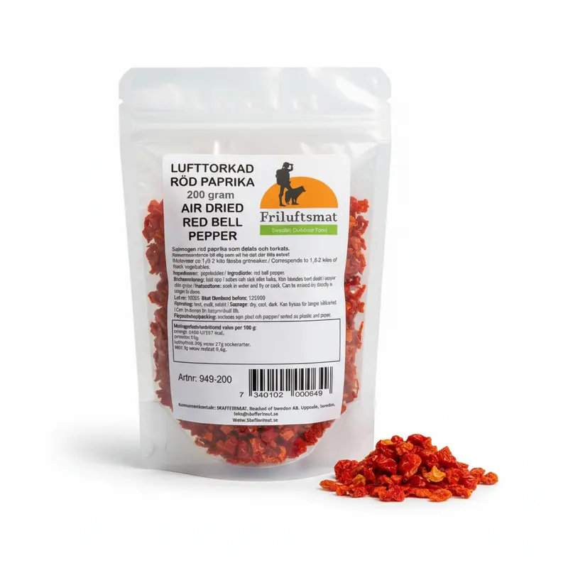 Lufttorkad Röd Paprika 200 gram