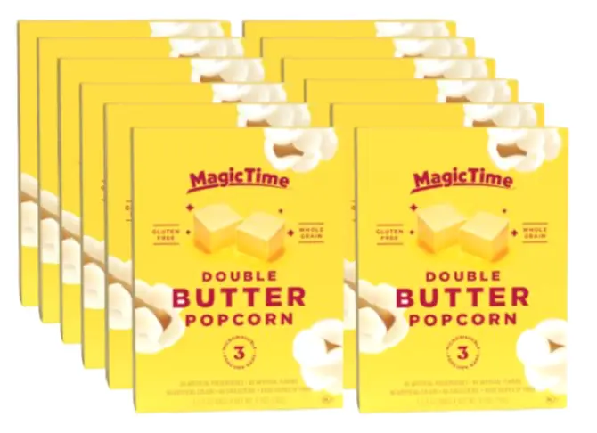 Magictime Double Butter Popcorn 12st x 240g Storpack Hel kartong