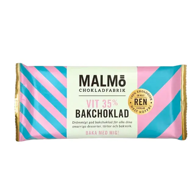 Malmö Chokladfabrik Bakchoklad vit 35% 96g