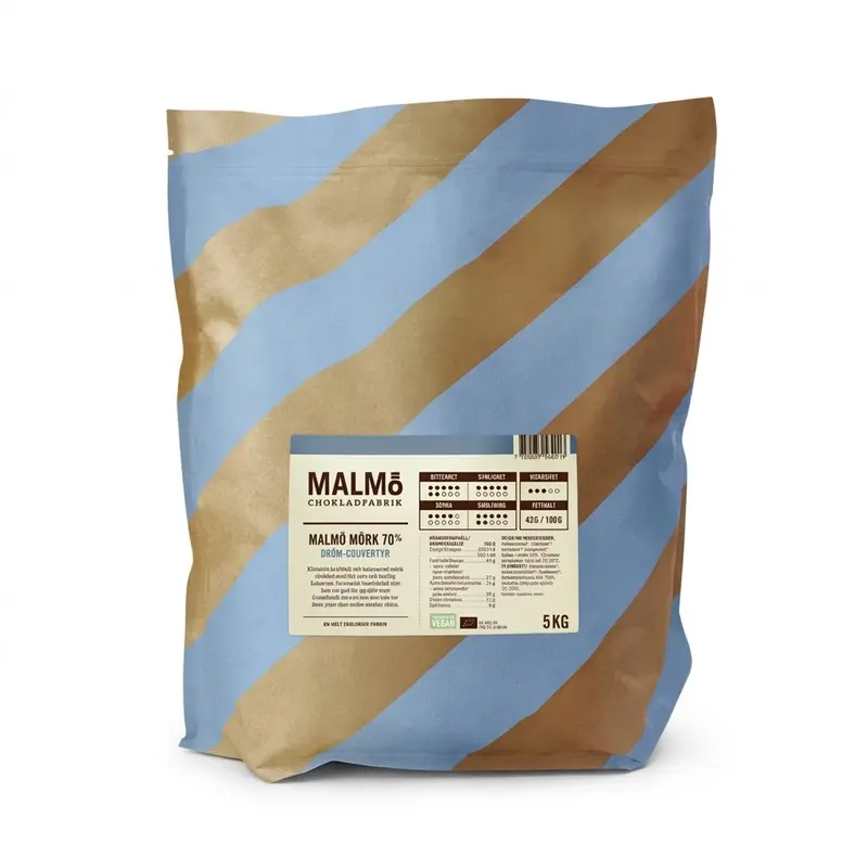 Malmö Chokladfabrik Mörk Choklad 70% EKO 5kg