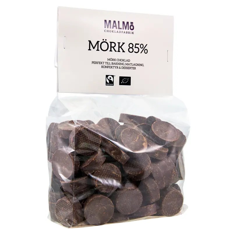 Malmö Chokladfabrik Mörk Choklad 85% EKO 1Kg