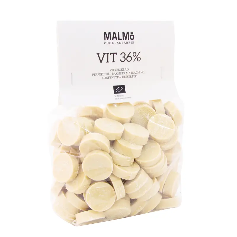 Malmö Chokladfabrik Vit Choklad 36% EKO 1Kg