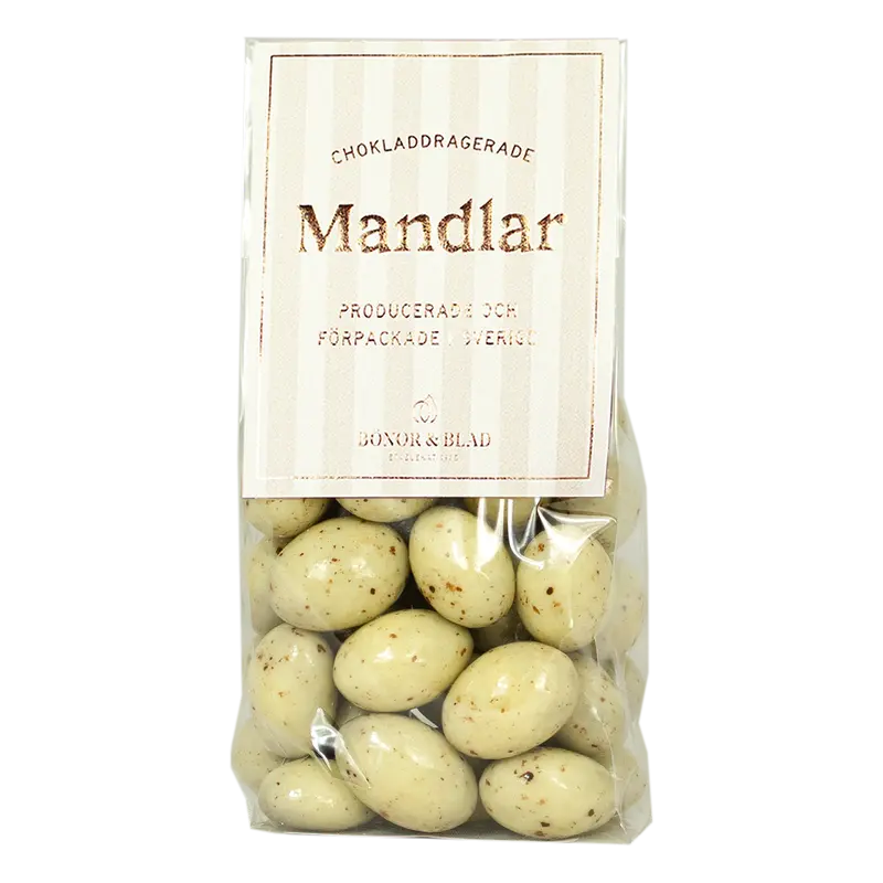 MANDLAR – KOLAMANDEL I VIT CHOKLAD