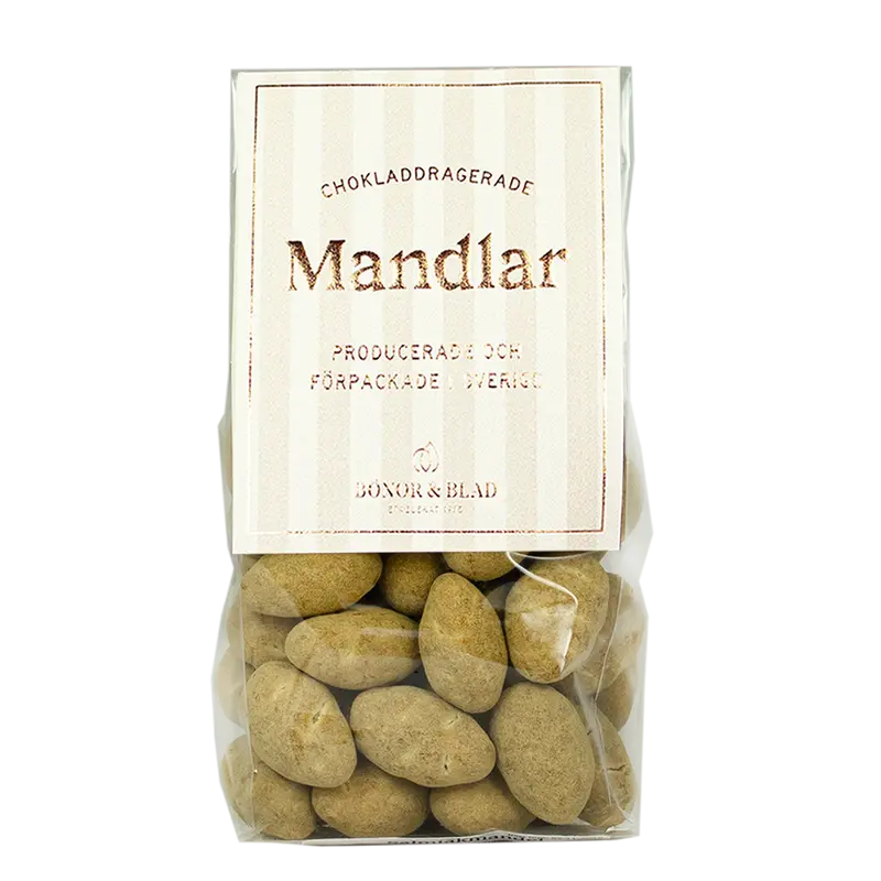 MANDLAR – SALMIAKMANDEL I VIT CHOKLAD