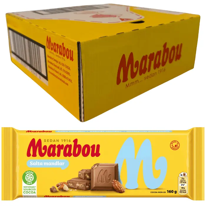 Marabou Salta Mandlar 15 X 160 G