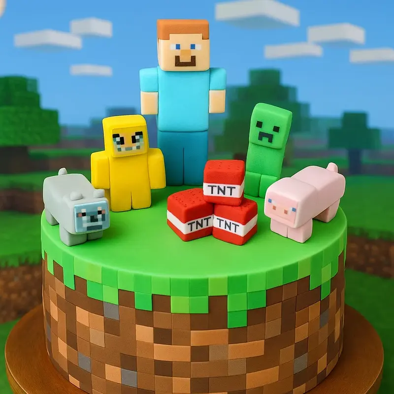 Minecraft set Ätbar tårtdekoration