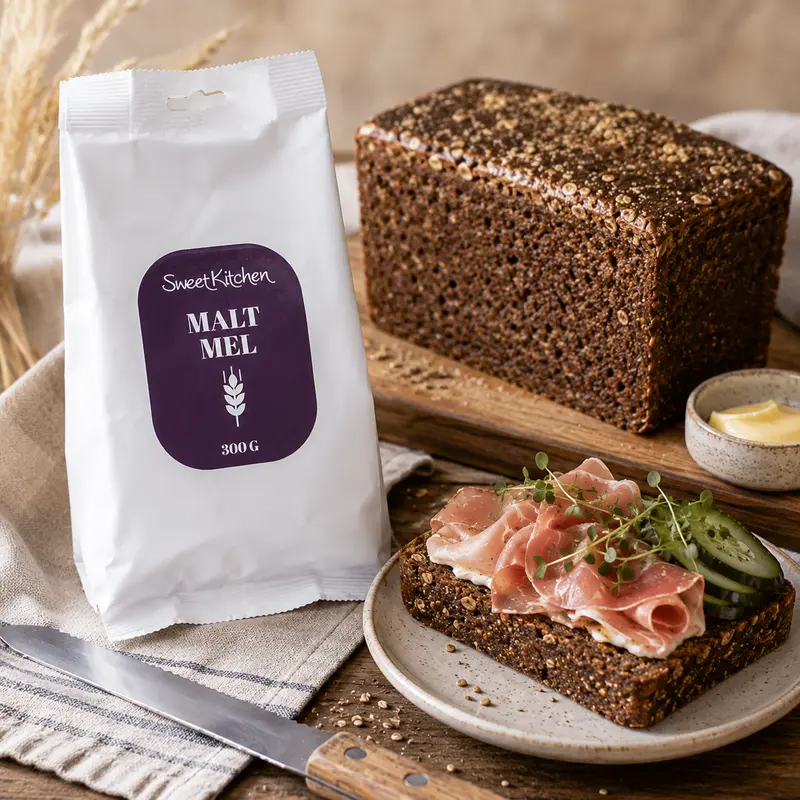 Mörkt maltmjöl