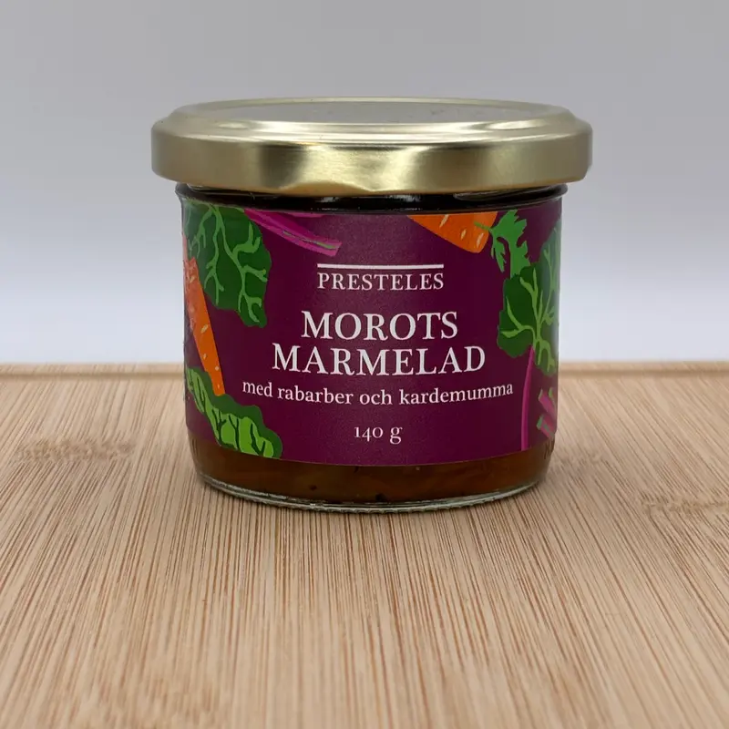 Morots marmelad med rabarber och kardemumma