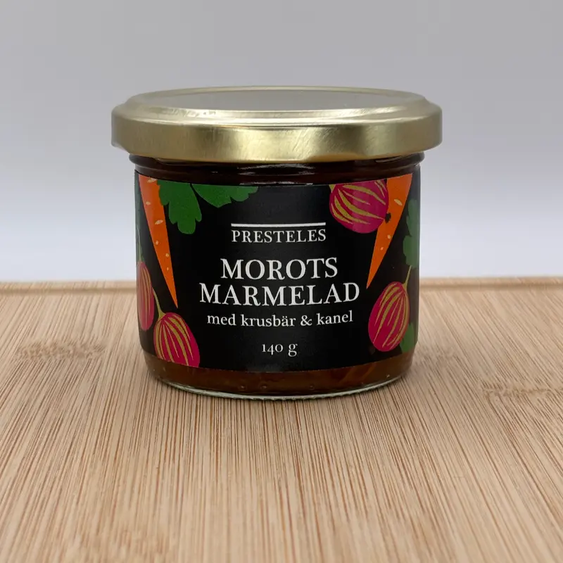 Morotsmarmelad med krusbär och kanel
