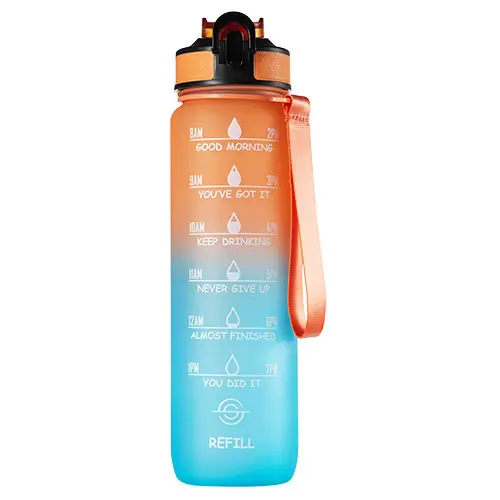 Motivational Bottle Motivationsflaska | Orange/Grön
