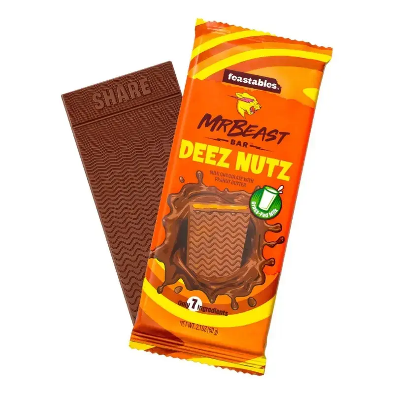 Mr Beast Bar Deez Nuts Chocolate 60g
