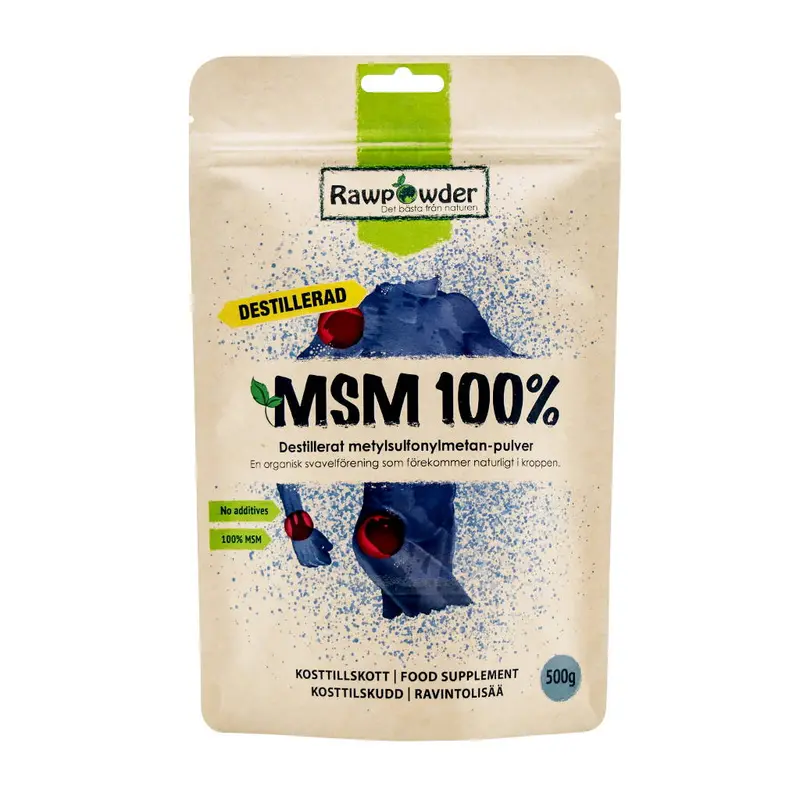 MSM 100% destillerad, 500g