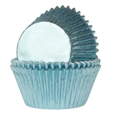 Muffinsform Baby blå metallic