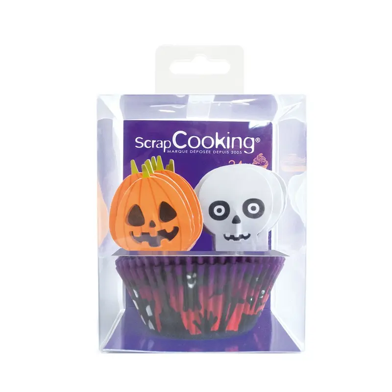Muffinsform med toppers Halloween