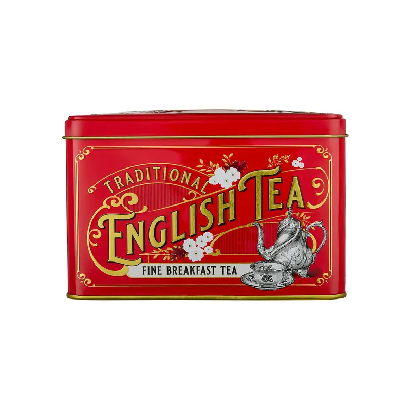 N.E.T VINTAGE VICTORIAN RED TIN - ENGLISH BREAKFAST TEA 40 TEA BAGS