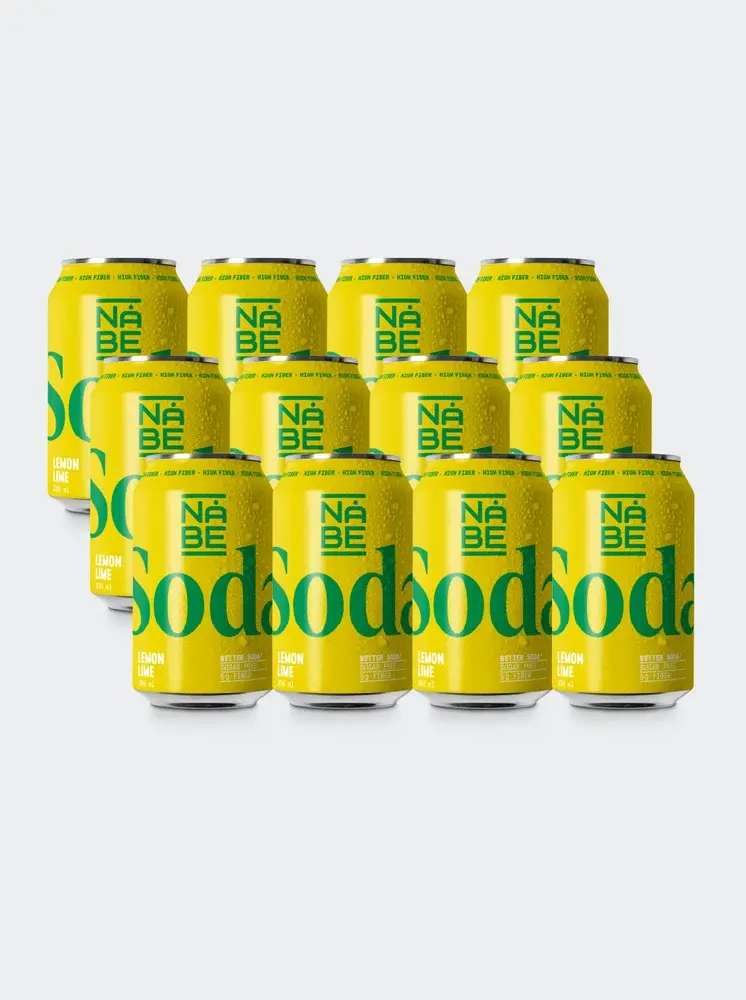 NÅBE Soda Lemon Lime 330 ml – 12-pack (KORT DATUM)