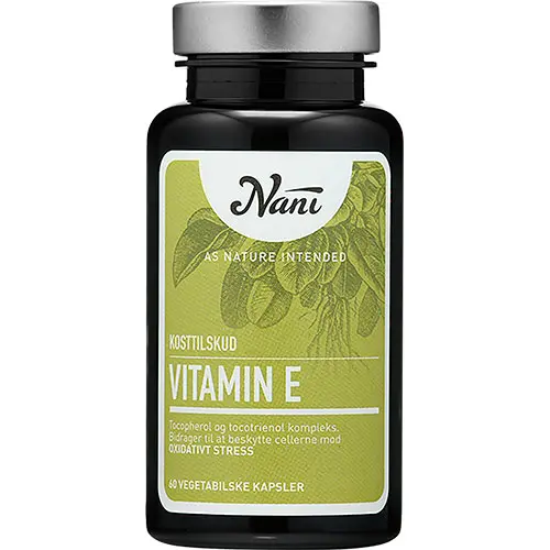 Nani E-vitamin 100 % vegetabilsk | 60 kapslar
