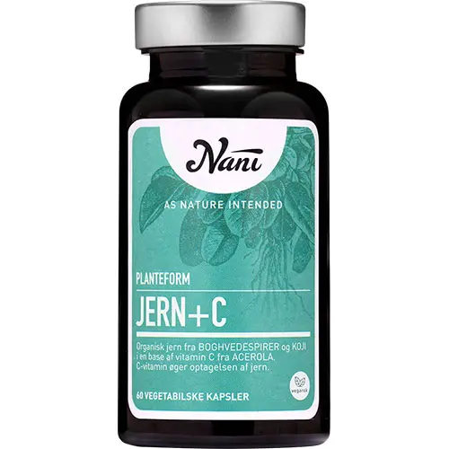 Nani Iron+C i organisk växtform | 60 kapslar