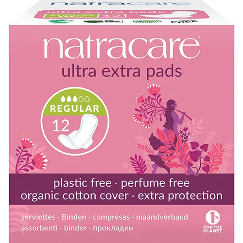 Natracare Ultra Extra Bindor med vingar | Regular