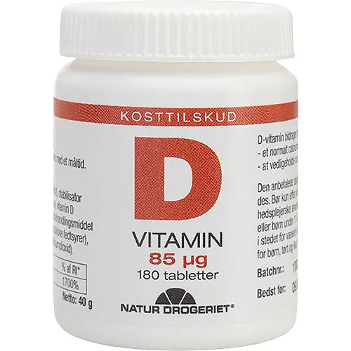 Natur-Drogeriet D3-Vitamin 85 Mcg | 180 tabletter