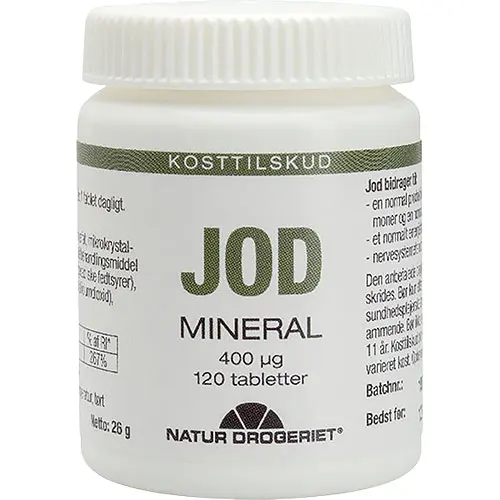 Natur-Drogeriet Jod tabletter 400 µg | 120 tabletter