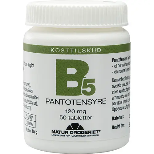 Natur-Drogeriet Pantotensyra 120 Mg | 50 tabletter