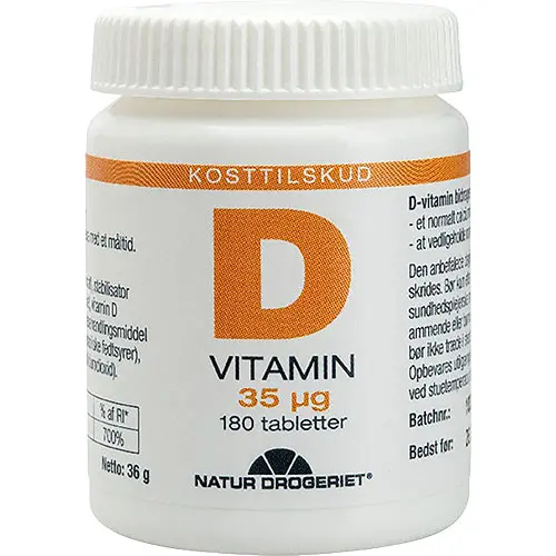 Natur-Drogeriet Vitamin D3 35 Ug | 180 tabletter