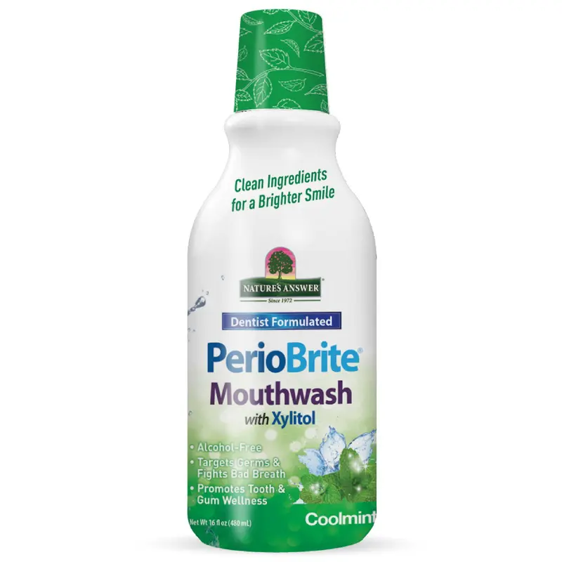 Natures Answer PerioBrite Munvatten, 480 ml