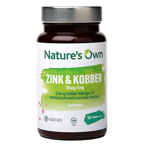 Natures Own Zink & Koppar | 50 tabletter