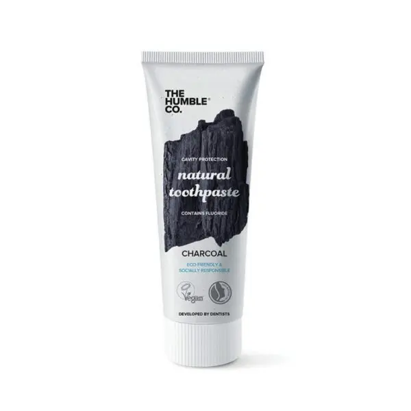 Naturlig tandkräm med aktivt kol och fluor, 75 ml