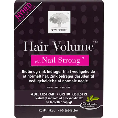 New Nordic Hair Volume + Nails Strong | 60 tabletter