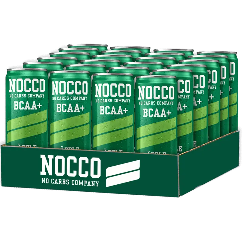 NOCCO BCAA+ Koffeinfri Äpple - 24x330ml. (inkl. SE pant)