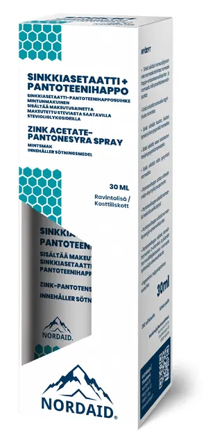 Nordaid Zink acetate och pantonesyra spray,  30 ml