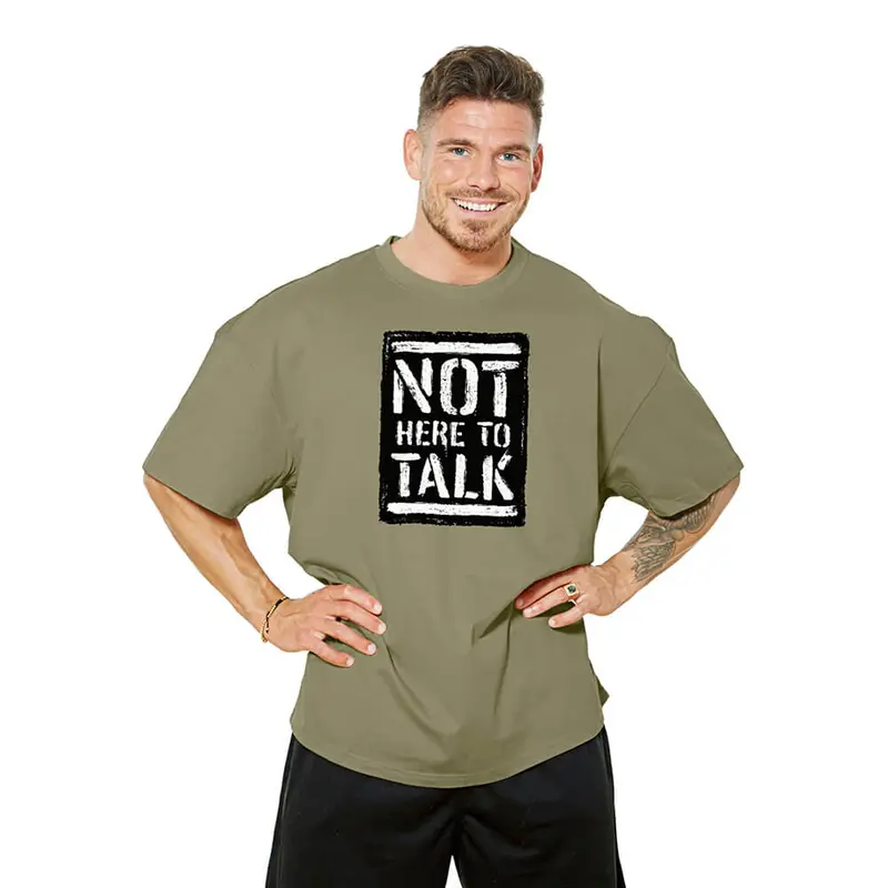 Not Here To Talk OVERSIZE Tee - Washed Green