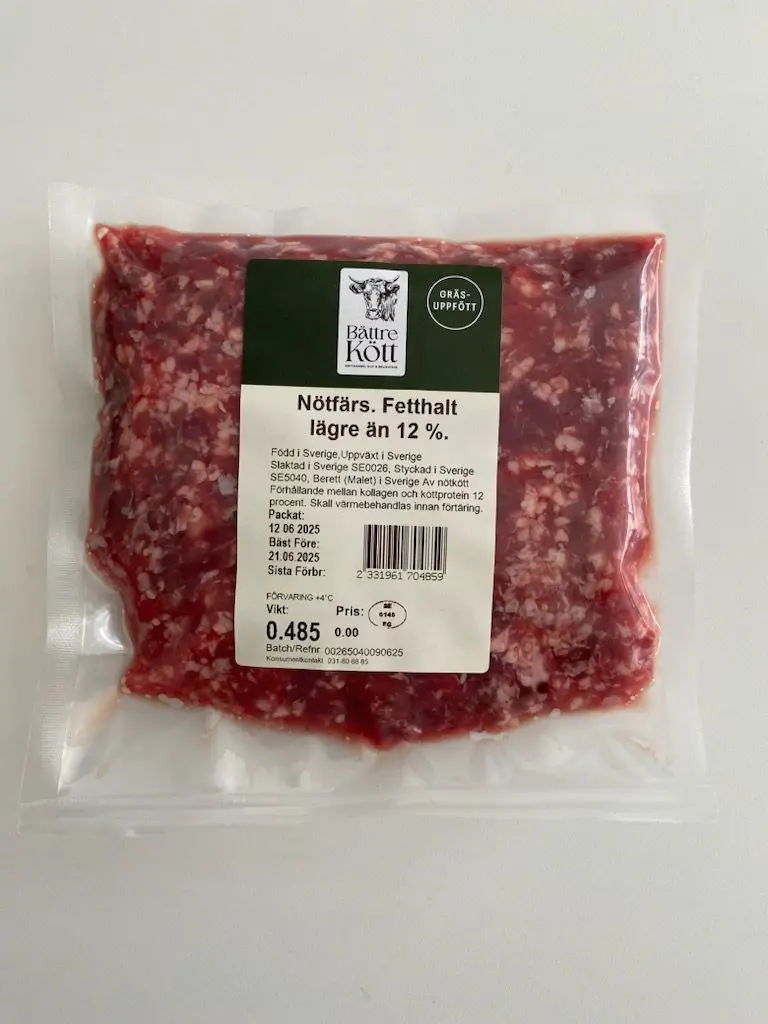 Nötfärs Gräsbete 12%