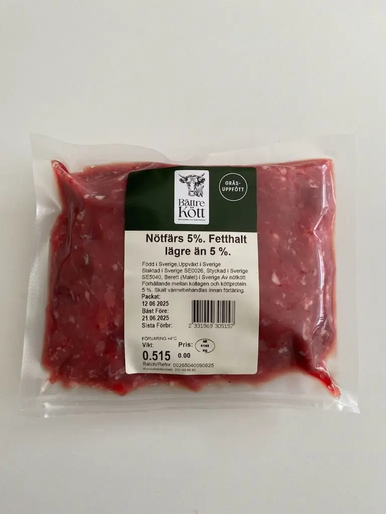 Nötfärs Gräsbete 5%
