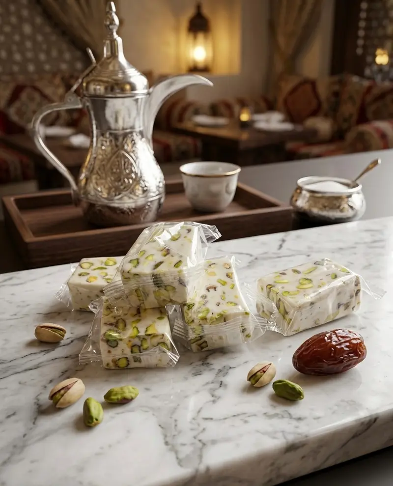 Nougat med pistagenötter