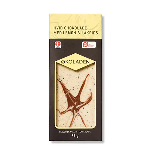 Økoladen Choklad Økologisk | Vit lemon/lakrits