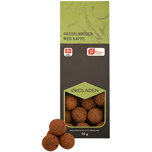 Økoladen Hasselnötter med kaffe Økologisk | 90 g