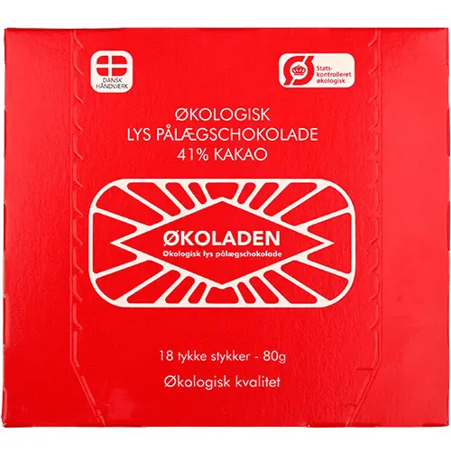 Økoladen Ljus påläggschoklad 41 % Økologisk | 80 g