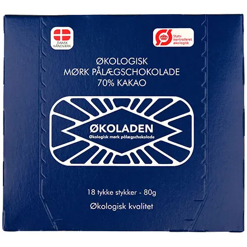 Økoladen Mörk påläggschoklad 70 % Økologisk | 80 g