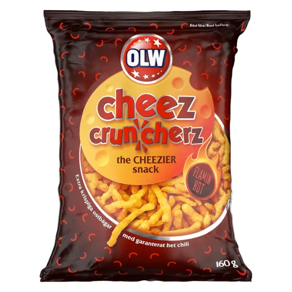 OLW Cheez Cruncherz Flamin' Hot 28 X 160g