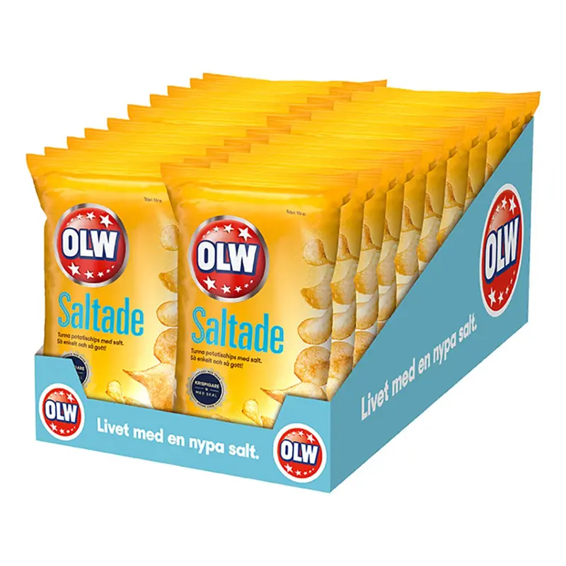 OLW Lättsaltade Chips 40g 20st Storpack